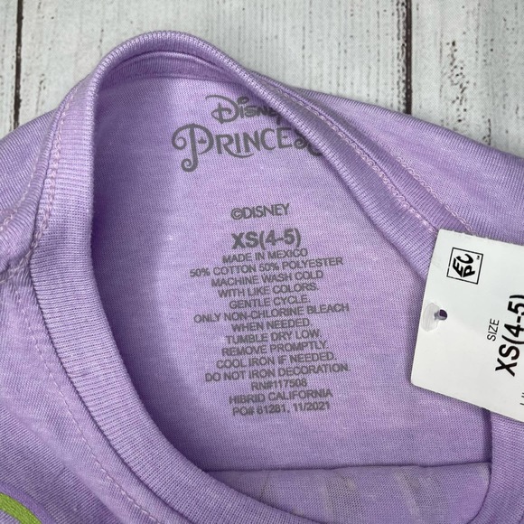 NWT Disney Youth Girls Purple/Yellow Black Tiana Princess Short Sleeve T-Shirt - Picture 2 of 3